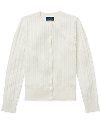 Polo Ralph Lauren Big Girls Cable-Knit Cotton Cardigan - Macy's | Macy's