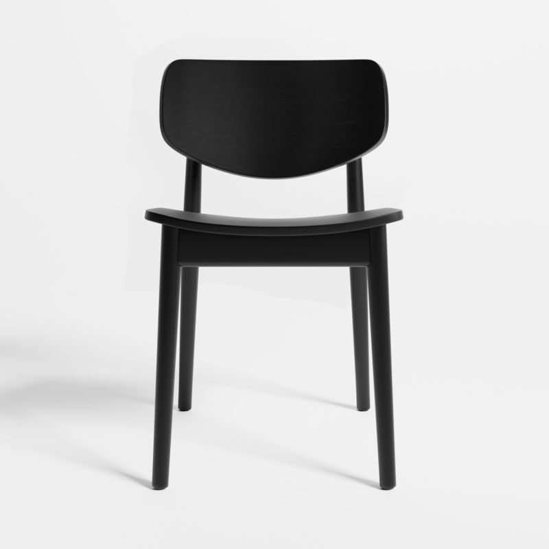 Paolo Black Wood Dining Chair + Reviews | Crate & Barrel | Crate & Barrel