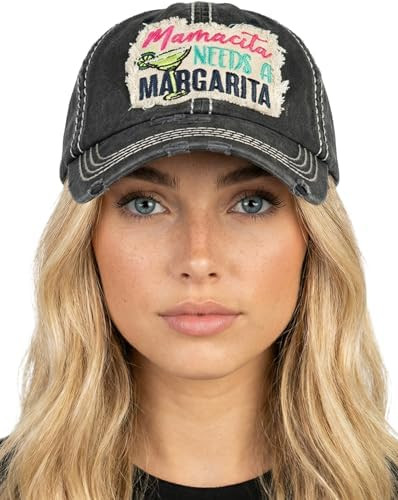 Funky Junque Distressed Vintage Baseball Cap - Embroidered Patch Women's Hat - Holiday, Lifestyle... | Amazon (US)