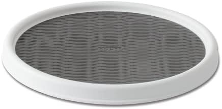Copco Basics Non-Skid Pantry Cabinet Lazy Susan Turntable, 12-Inch, White/Gray | Amazon (US)