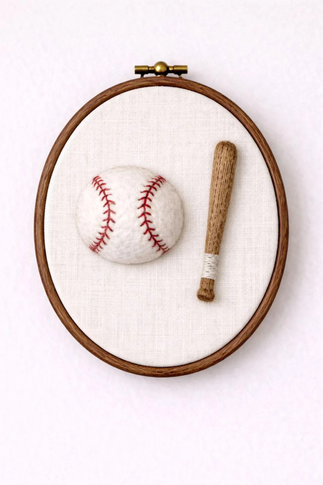 Needle Felted Baseball Wall Art, Wool Nursery Decor, Sports Theme | Etsy (US)