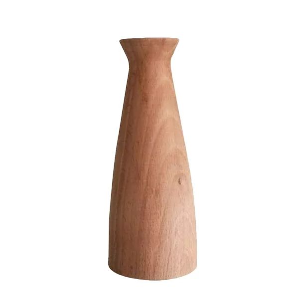 Hemoton 1Pc Wooden Vase Tall Conic Vase Wood Flower Vase Flower Arrangement Bottle - Walmart.com | Walmart (US)