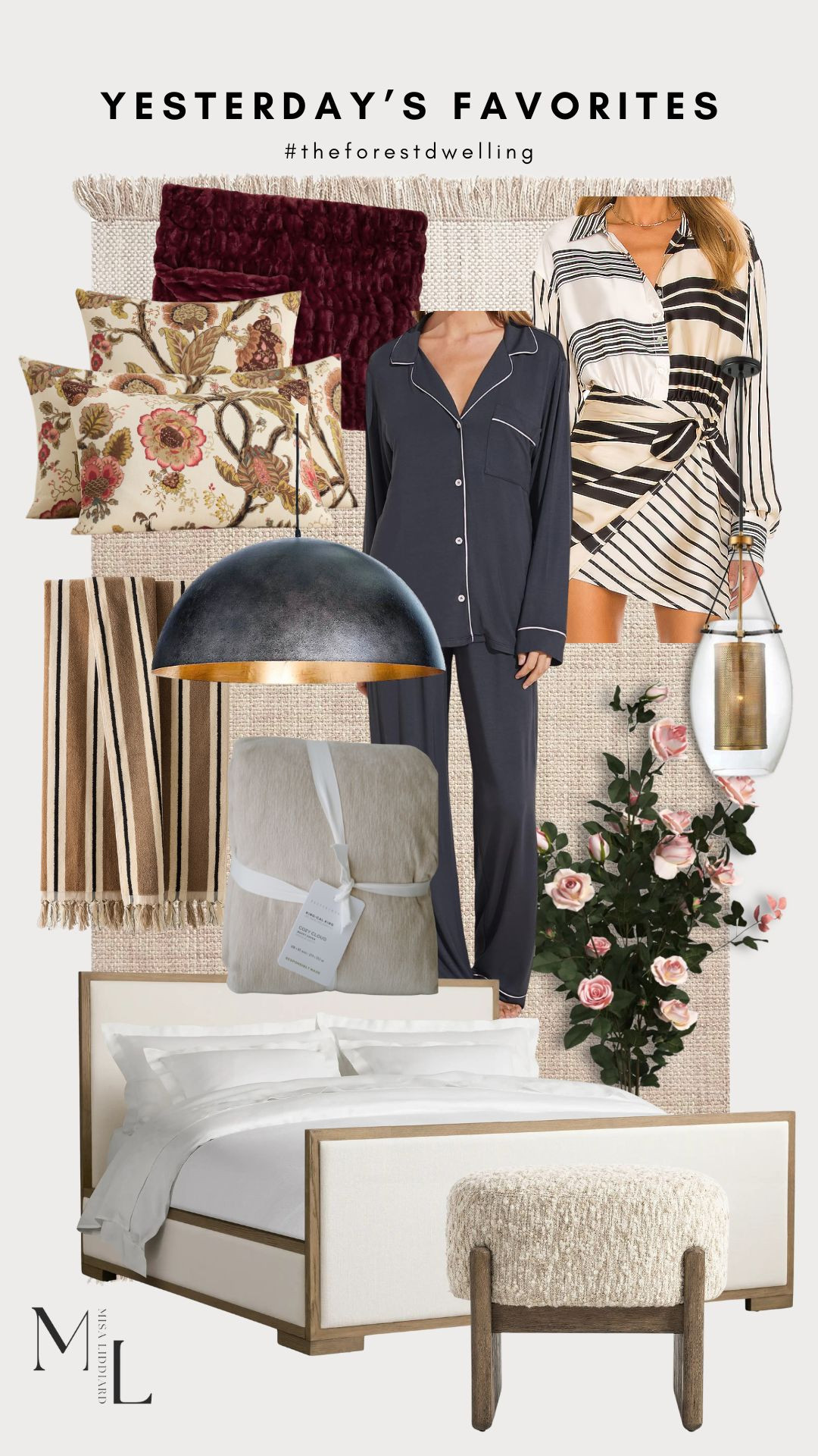 Yesterday's faves! These pajamas are perfection. Lots of colors to choose from! The Kamille Mini Dress is so fun! Love the asymmetrical print. I styled this faux rose plant on my patio. Kept in the shade. I love the pink! It comes in four different colors. 

 #LTKdayinmylife #LTKSeasonal #LTKHome