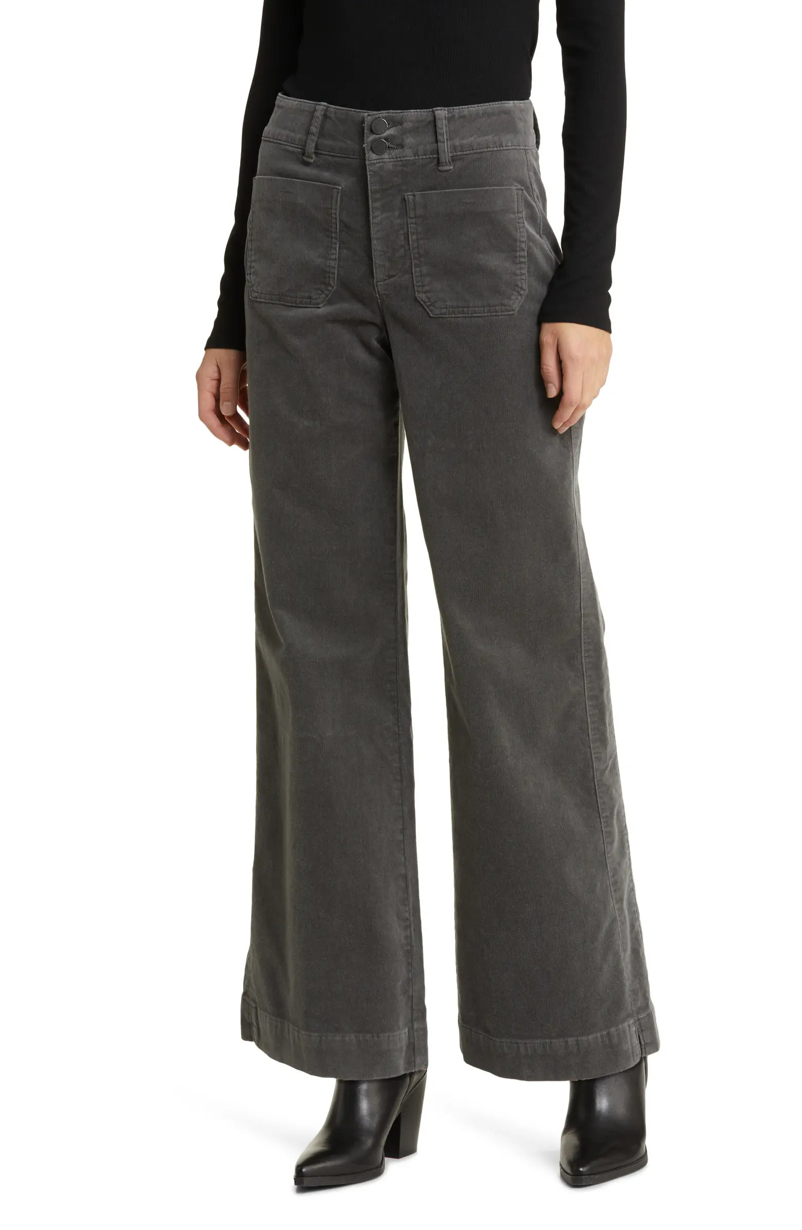 'Ab'Solution Skyrise Patch Pocket Wide Leg Pants | Nordstrom