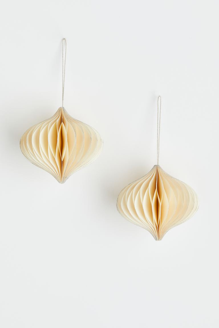 2-pack Christmas Ornaments - White - Home All | H&M US | H&M (US + CA)