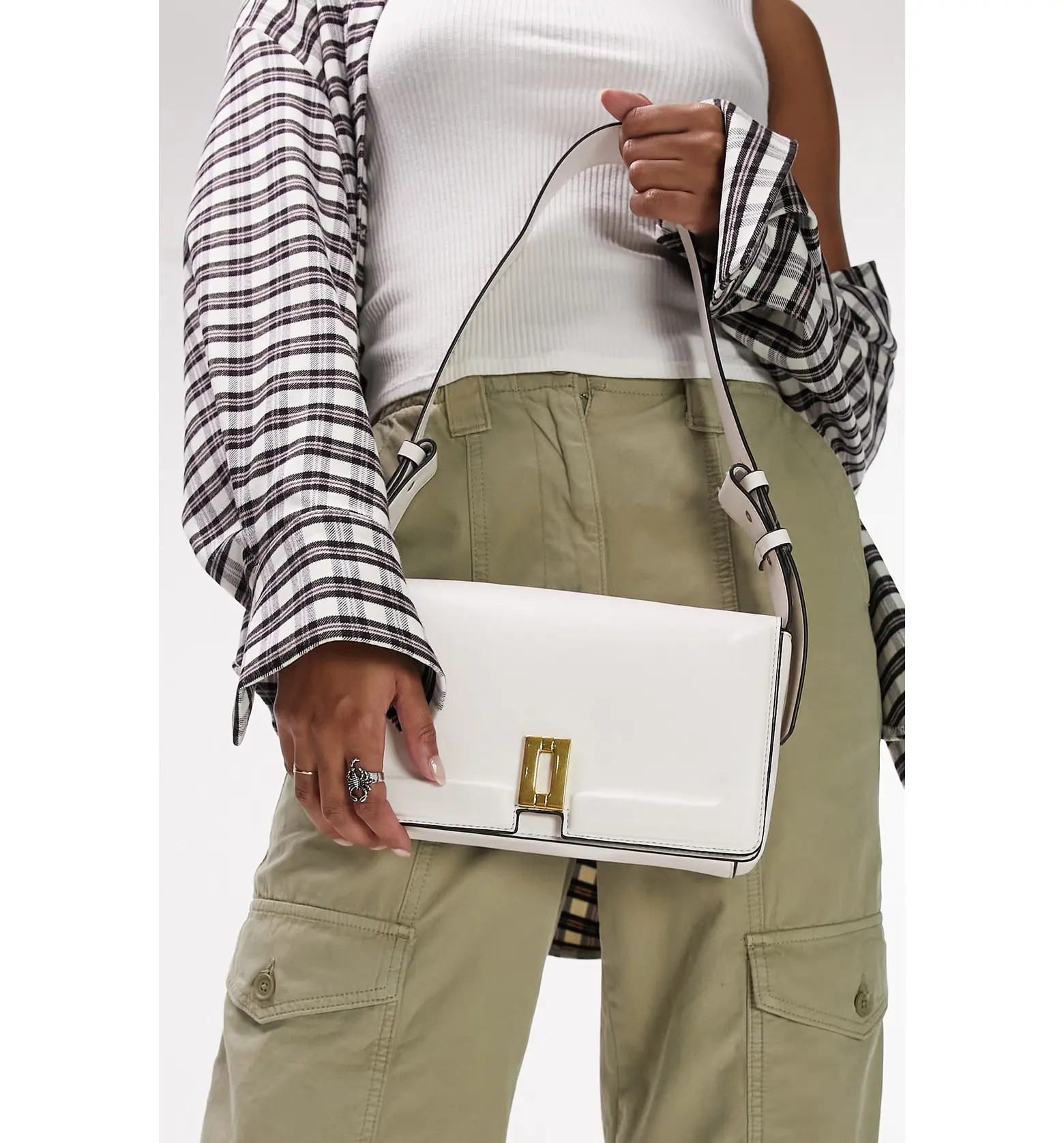 Topshop Sidney Trophy Faux Leather Shoulder Bag | Nordstrom | Nordstrom