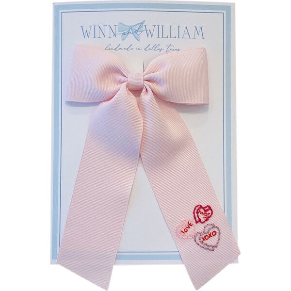 Candy Hearts Bow, Pink | Maisonette