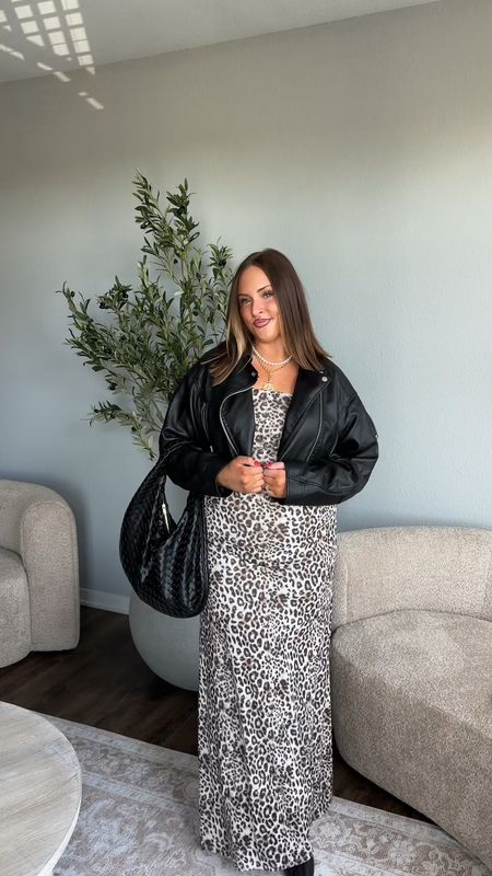 Wearing an XL dress & leather jacket! 

#LTKplussize #LTKmidsize