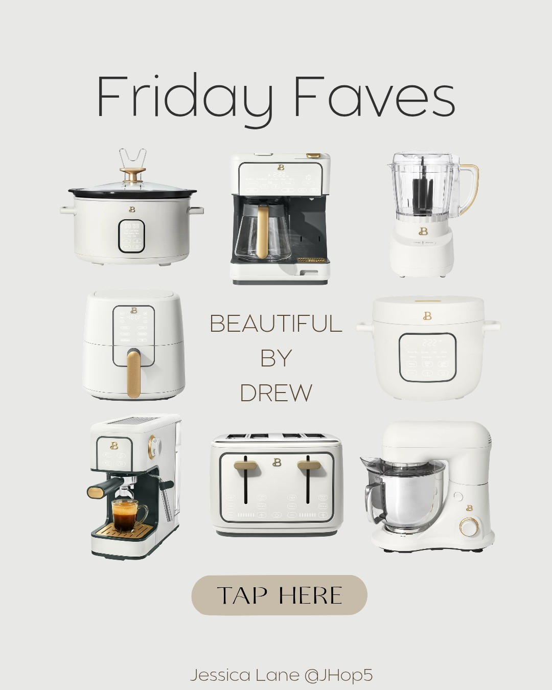 Kitchen appliances from Walmart’s Beautiful by Drew line featuring function with a modern aesthetic.#WalmartHome #BeautifulByDrew

#LTKHome #LTKWedding