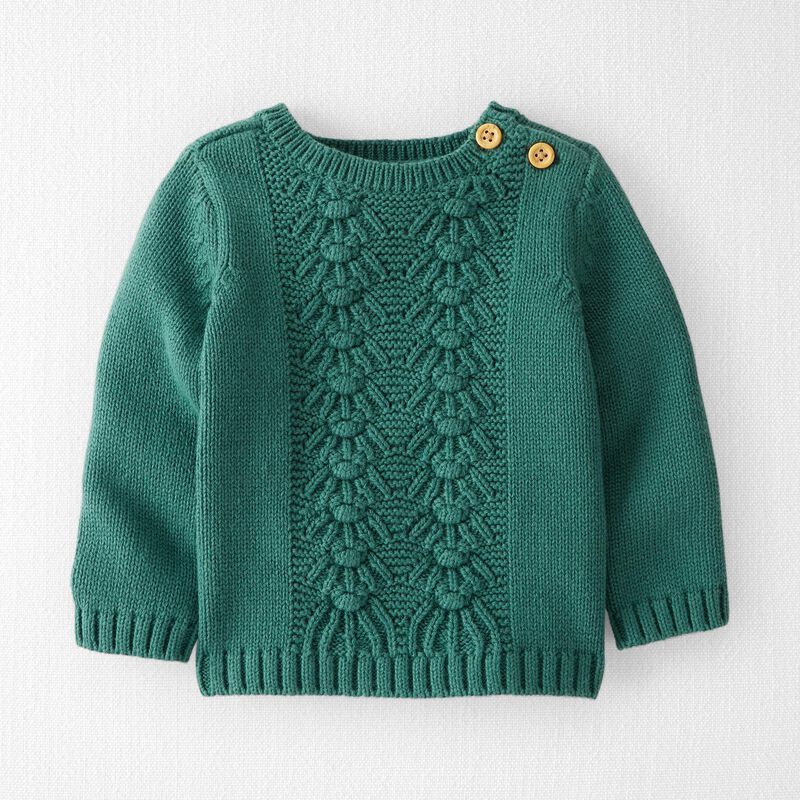 Baby Organic Cotton Cable Knit Sweater | Carter's