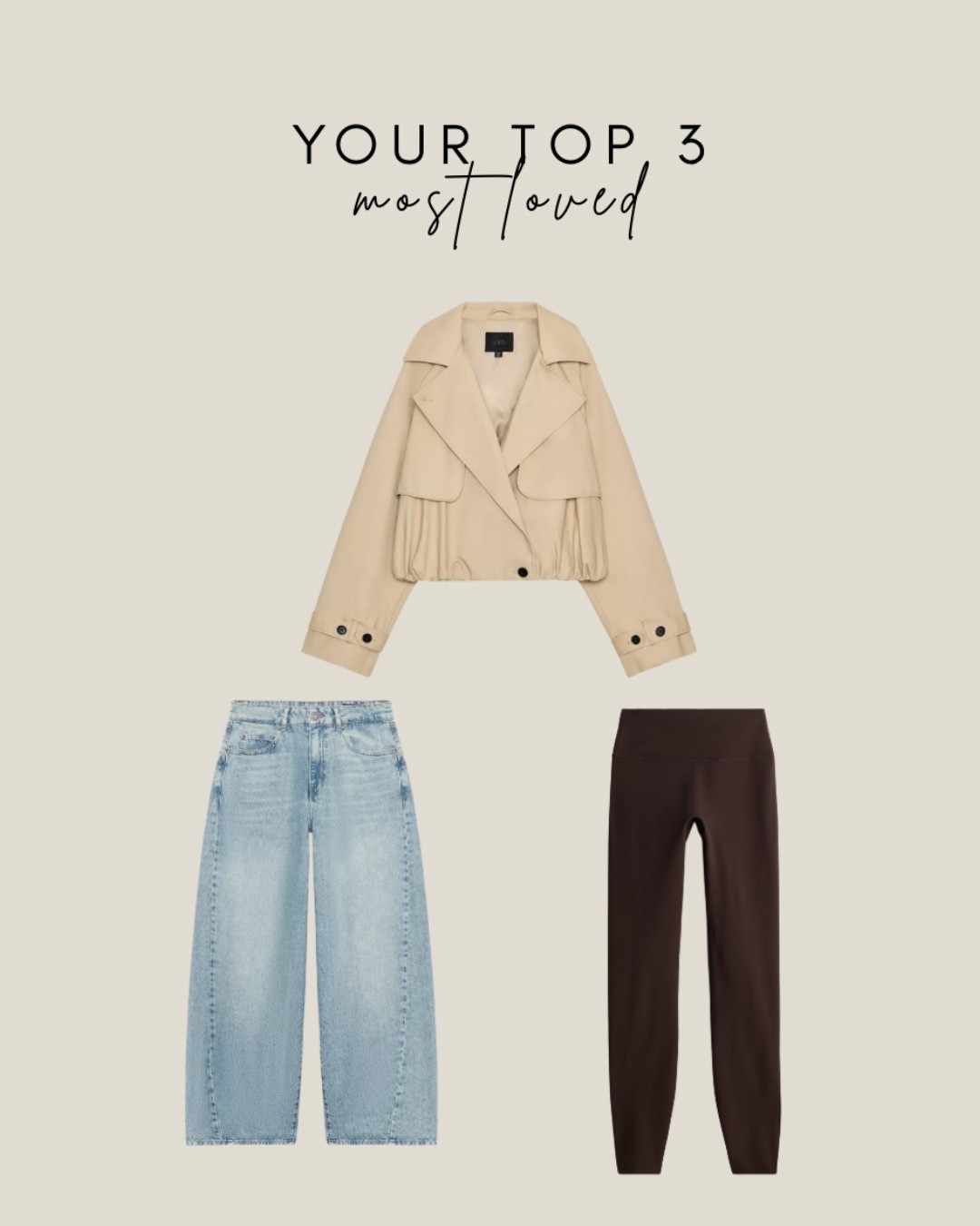 your top 3 most loved products last week🤍

#LTKstyletip #LTKspring #LTKjeans