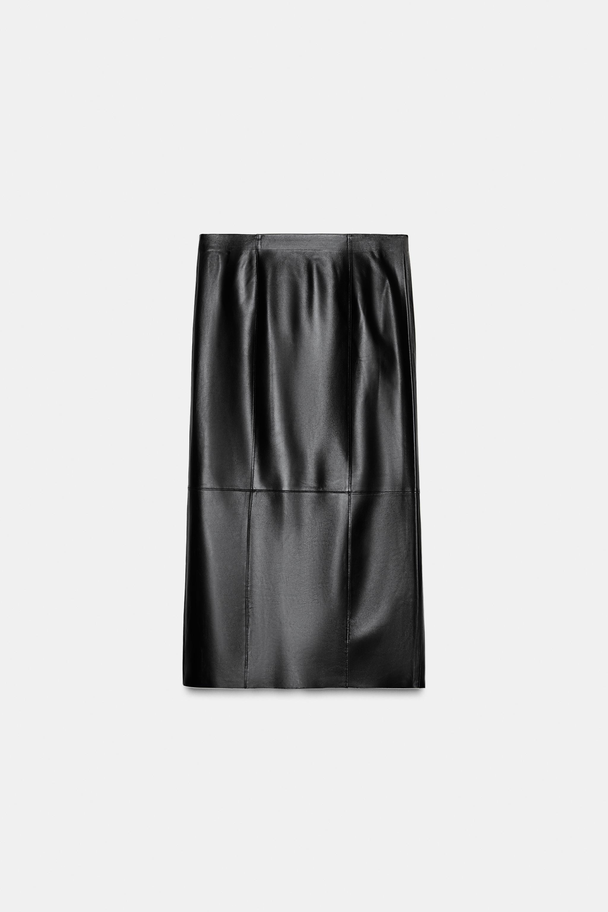 ZW COLLECTION LIMITED EDITION 100% LEATHER SKIRT | Zara UK