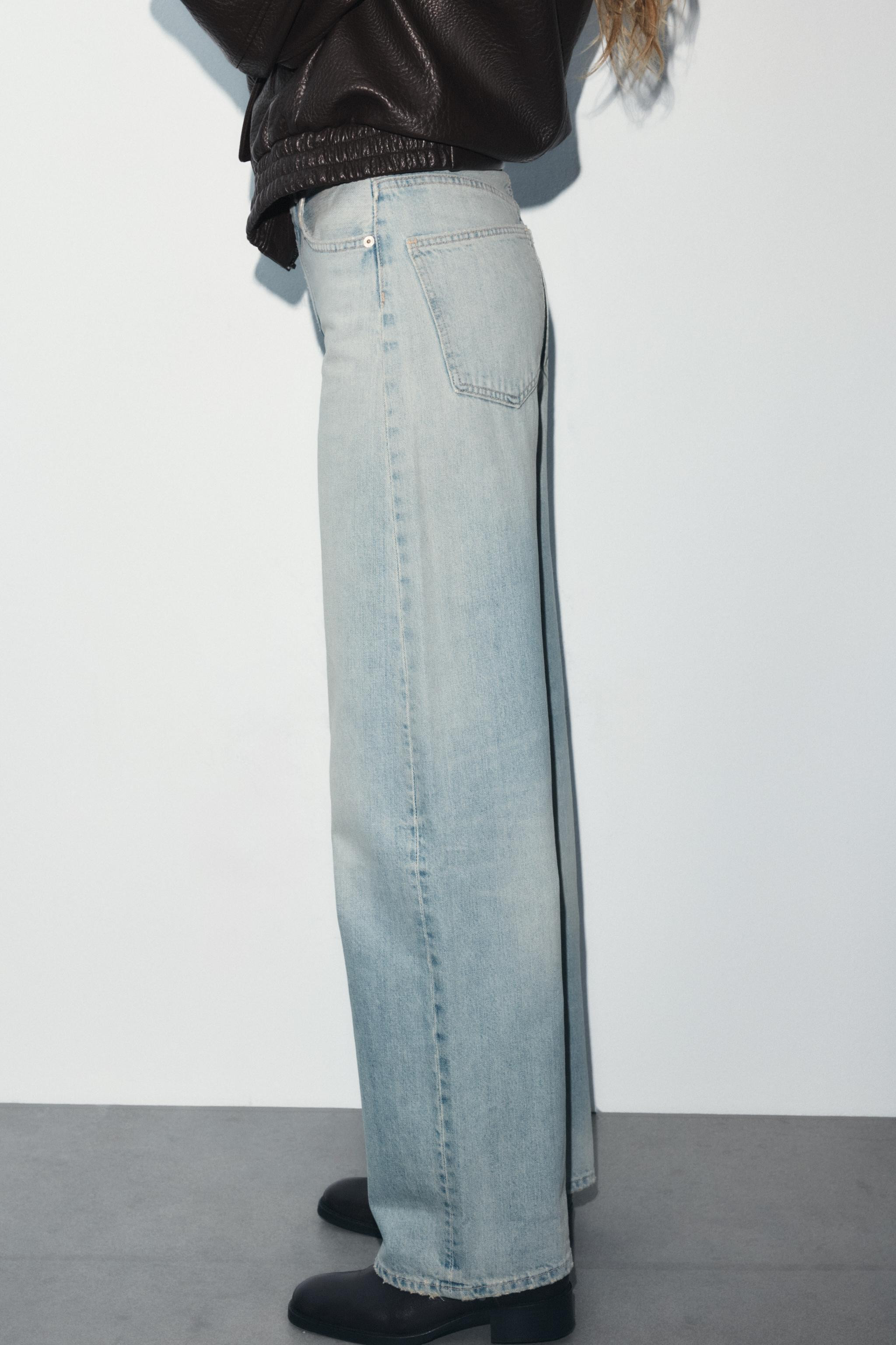 TRF EXTRA WIDE LEG HIGH-WAIST JEANS | Zara US