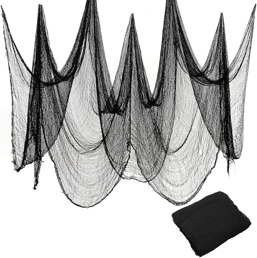 Land Guard Halloween Gauze Cloth, Black Creepy Cloth, 40×200 Inch Creepy Fabric Halloween for Ha... | Amazon (US)