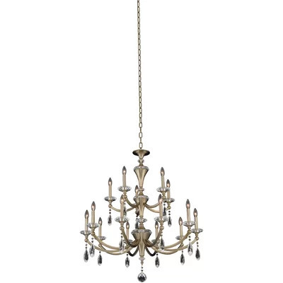 Floridia 15 - Light Candle Style Classic Chandelier with Crystal Accents | Wayfair North America
