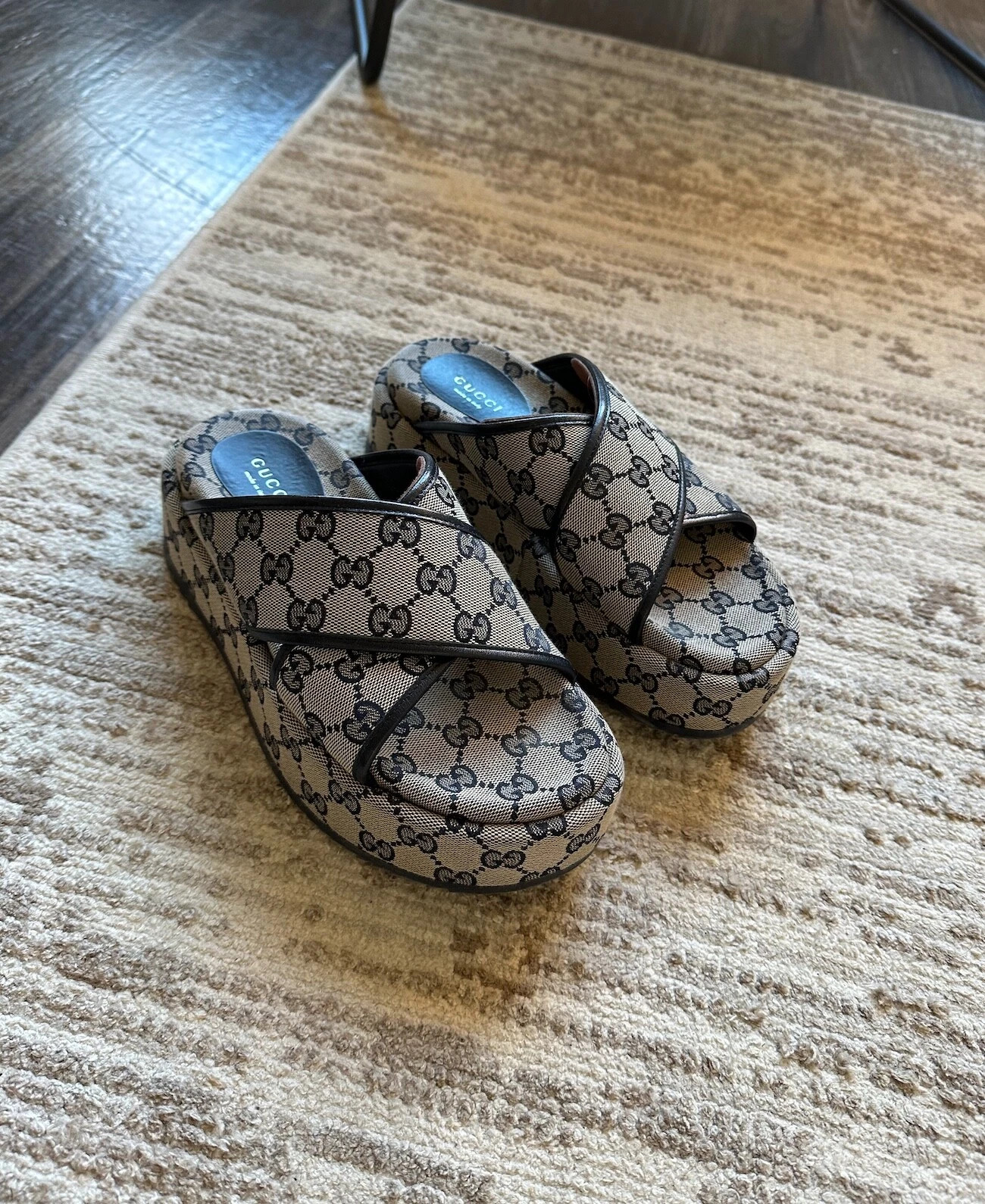 GUCCI Women's GG platform slide sandal (USED TWICED) Size 6.5 | eBay US