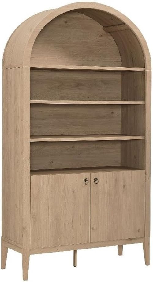 Modway Nolan Tall Arched Storage Display Cabinet in Light Oak - 74 Inch Arch Bookshelf with Open ... | Amazon (US)
