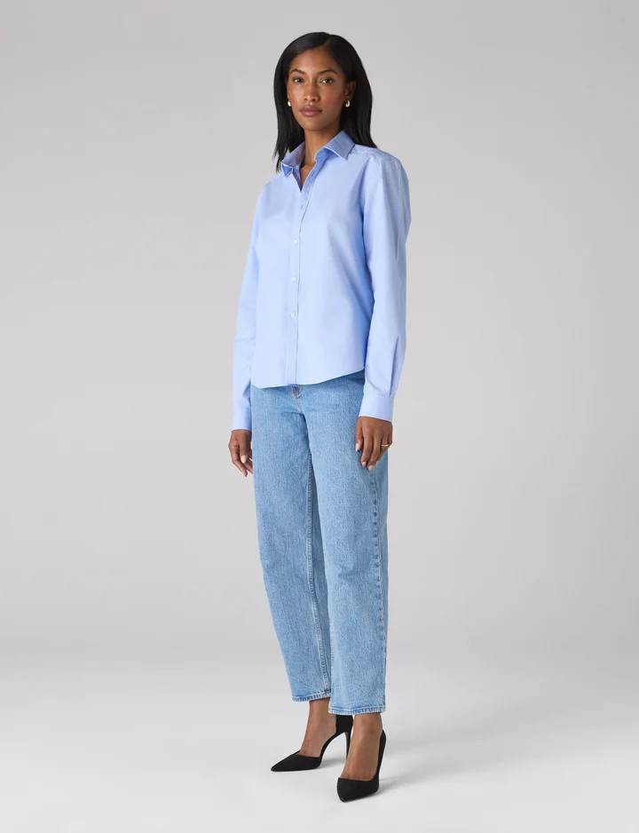 The Classic: Fine Poplin, Sky Blue | With Nothing Underneath