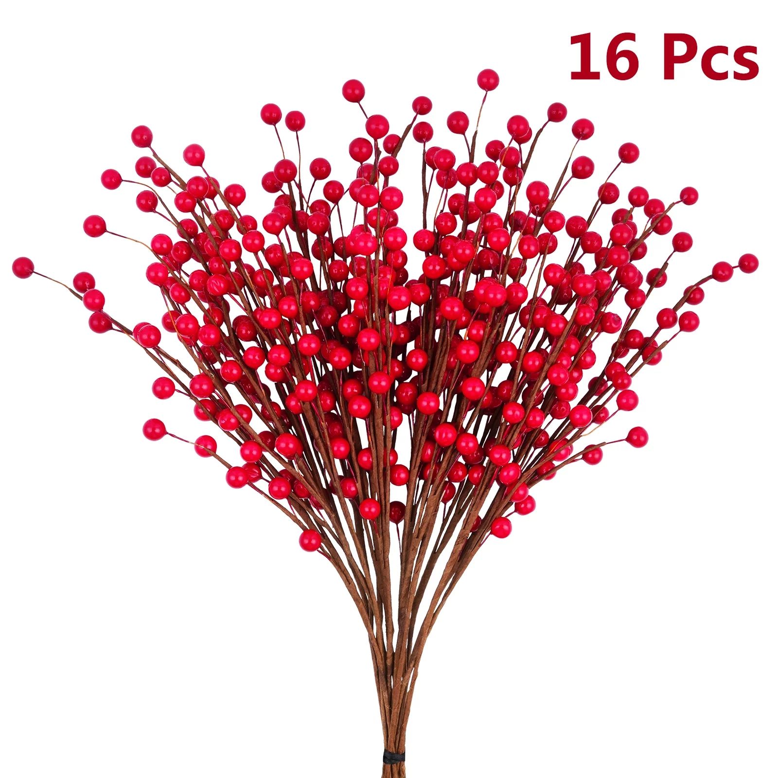 Dolicer Christmas Decorations Berry Picks Christmas Artificial Flowers, 14 inch Holly Berry Stems... | Walmart (US)