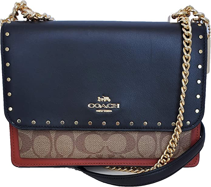 Coach Women's Klare Crossbody Shoulder Handbag in Signature Coated Canvas, Calf & Snake-Embossed ... | Amazon (US)