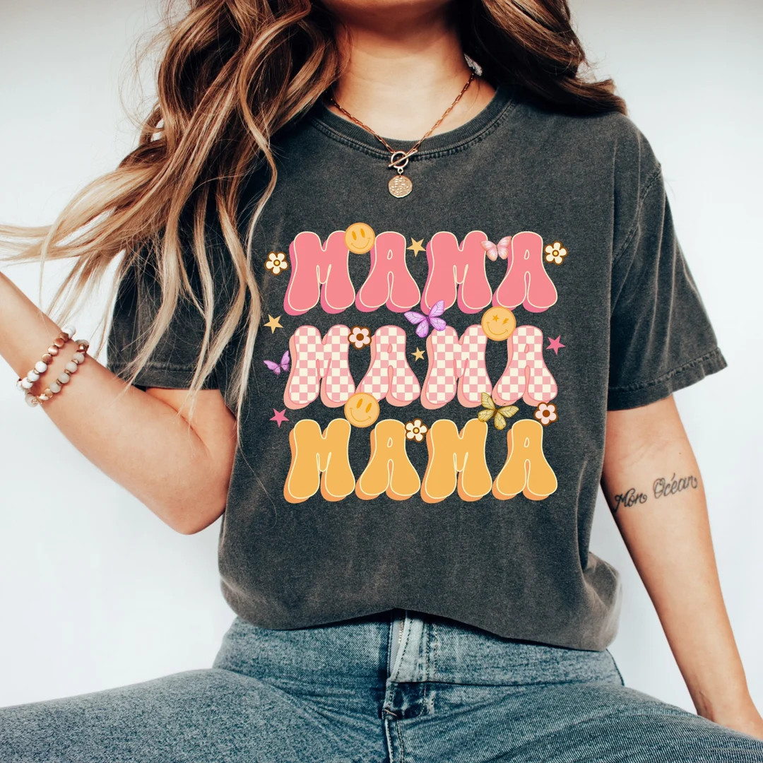 Comfort Colors Retro Girl Mama Shirt Girl Mom Shirt New Boy - Etsy | Etsy (US)