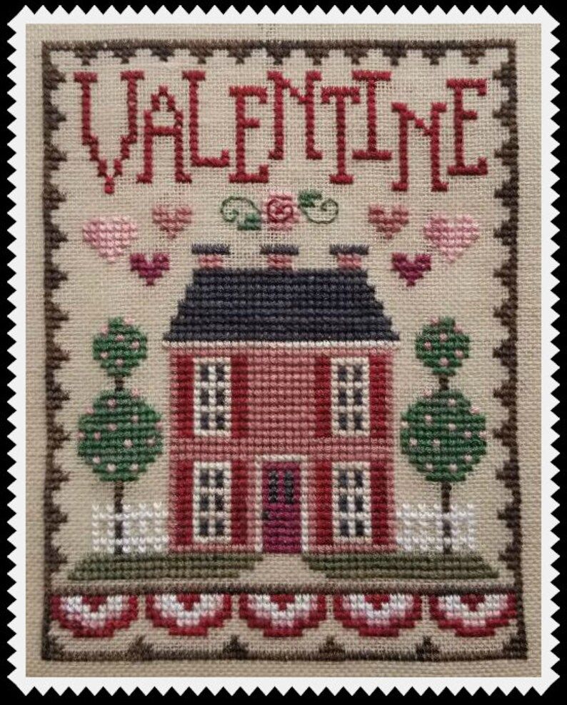 VALENTINE HOUSE TRIO Digital Pattern for Cross Stitch by | Etsy | Etsy (US)