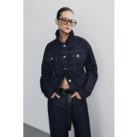 Kirra Cinched Denim Jacket - Washed Indigo Blue I MESHKI I Size XXS | MESHKI US