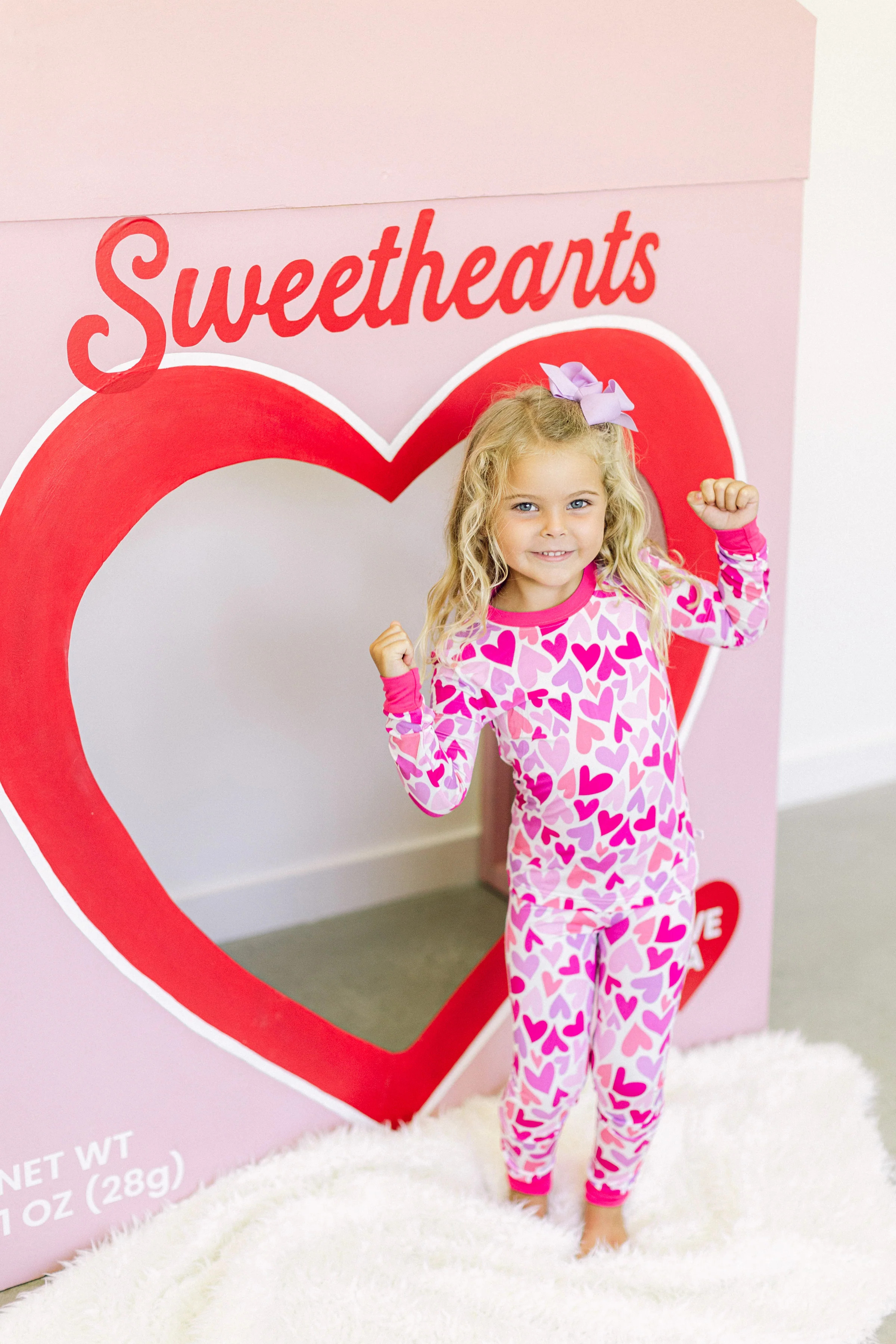 Pink Valentine Premium PJ Set | Poppy Kids Co