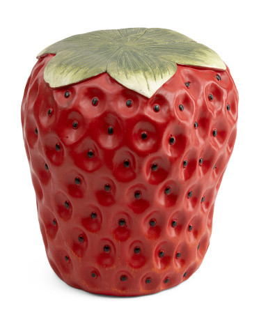 17in Strawberry Garden Stool | TJ Maxx