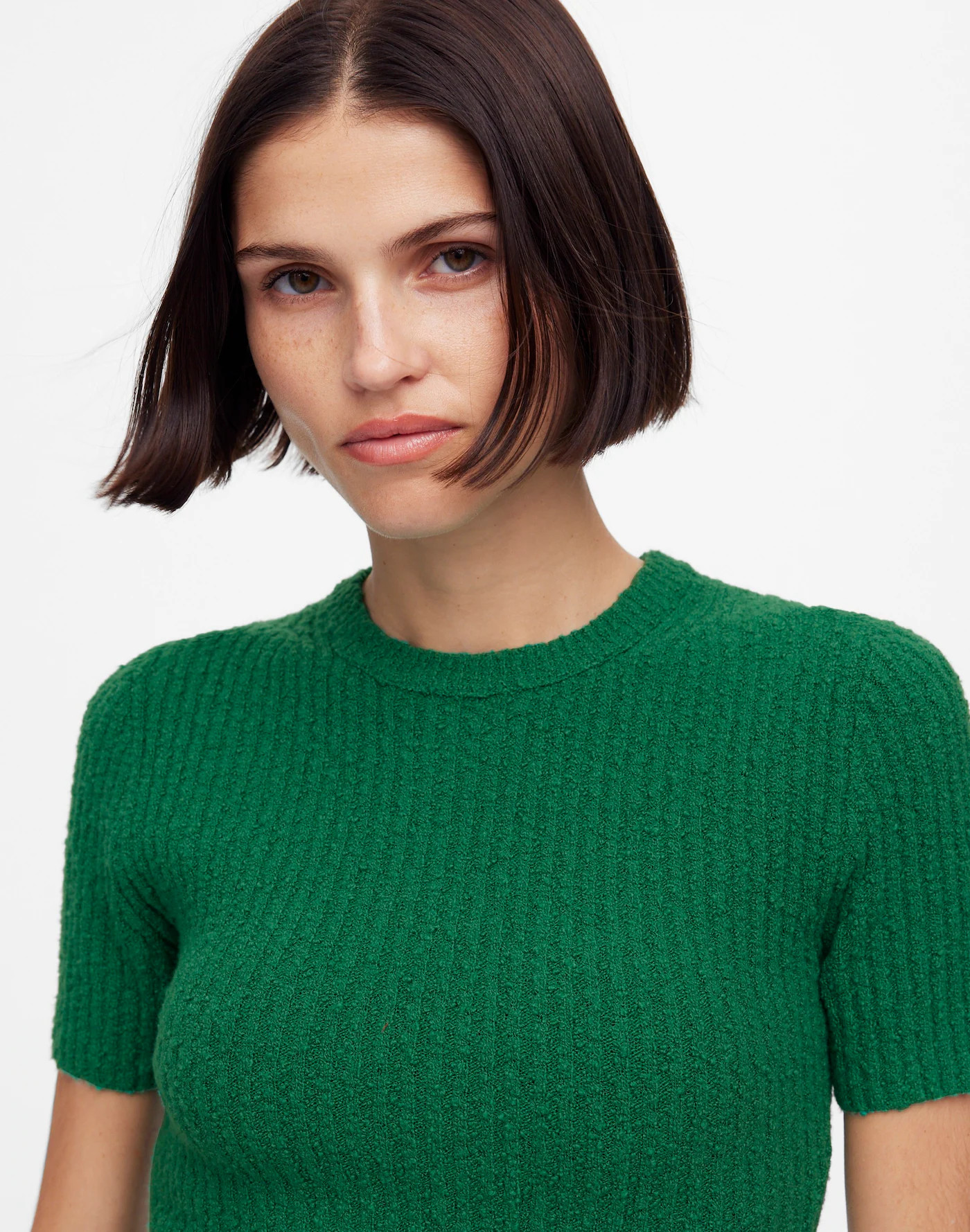 Bouclé-Knit Crewneck Sweater Tee | Madewell