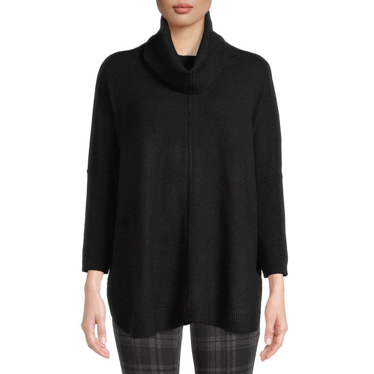 Time and Tru Women's Cowl Neck Sweater - Walmart.com | Walmart (US)