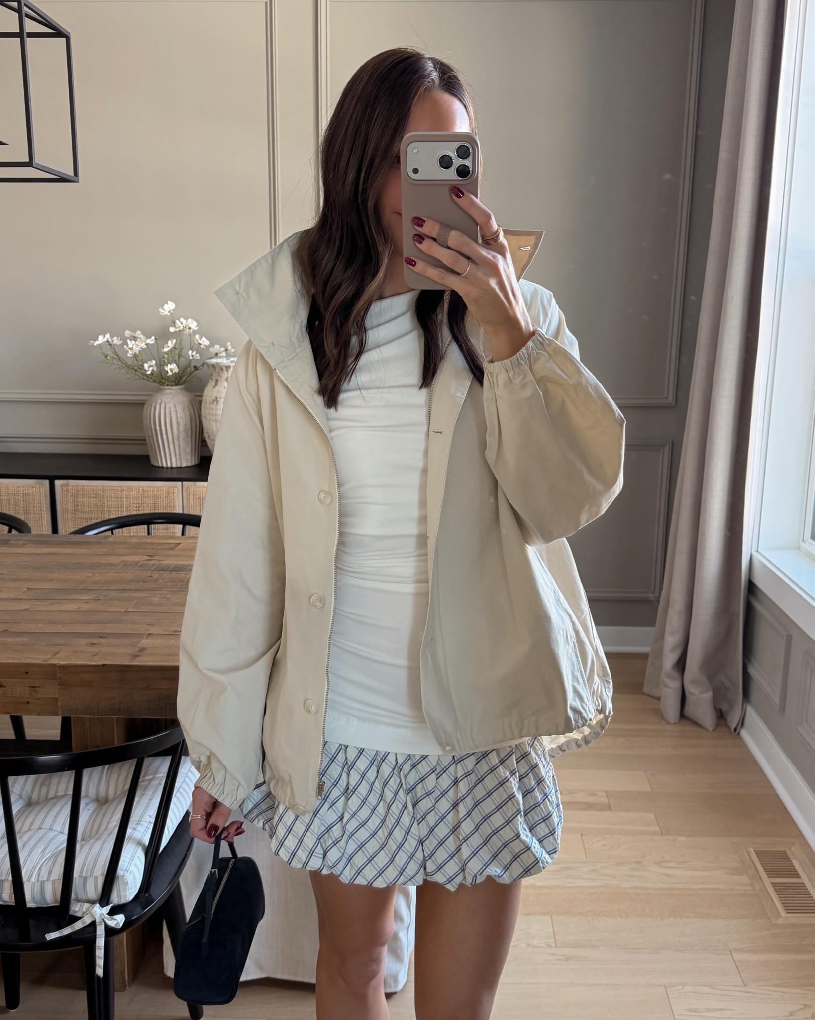 Bubble dress is true to size (S) bump friendly! 
Jacket runs big, I’m in a S

Spring dress / elevated summer dresses @ASTR the Label  

#LTKootd #LTKSeasonal #LTKBump