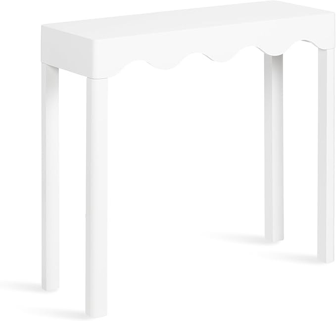 Kate and Laurel Maida Modern Rectangle Wooden Wavy Console Table; 32 x 12 x 30; White; Transition... | Amazon (US)