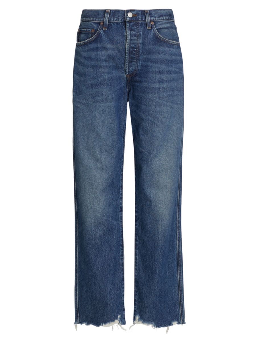 90's Pinch-Waist Straight-Leg Jeans | Saks Fifth Avenue