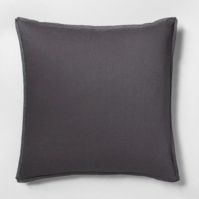 Euro Pillow Sham Linen Blend Railroad Gray - Hearth & Hand™ with Magnolia | Target