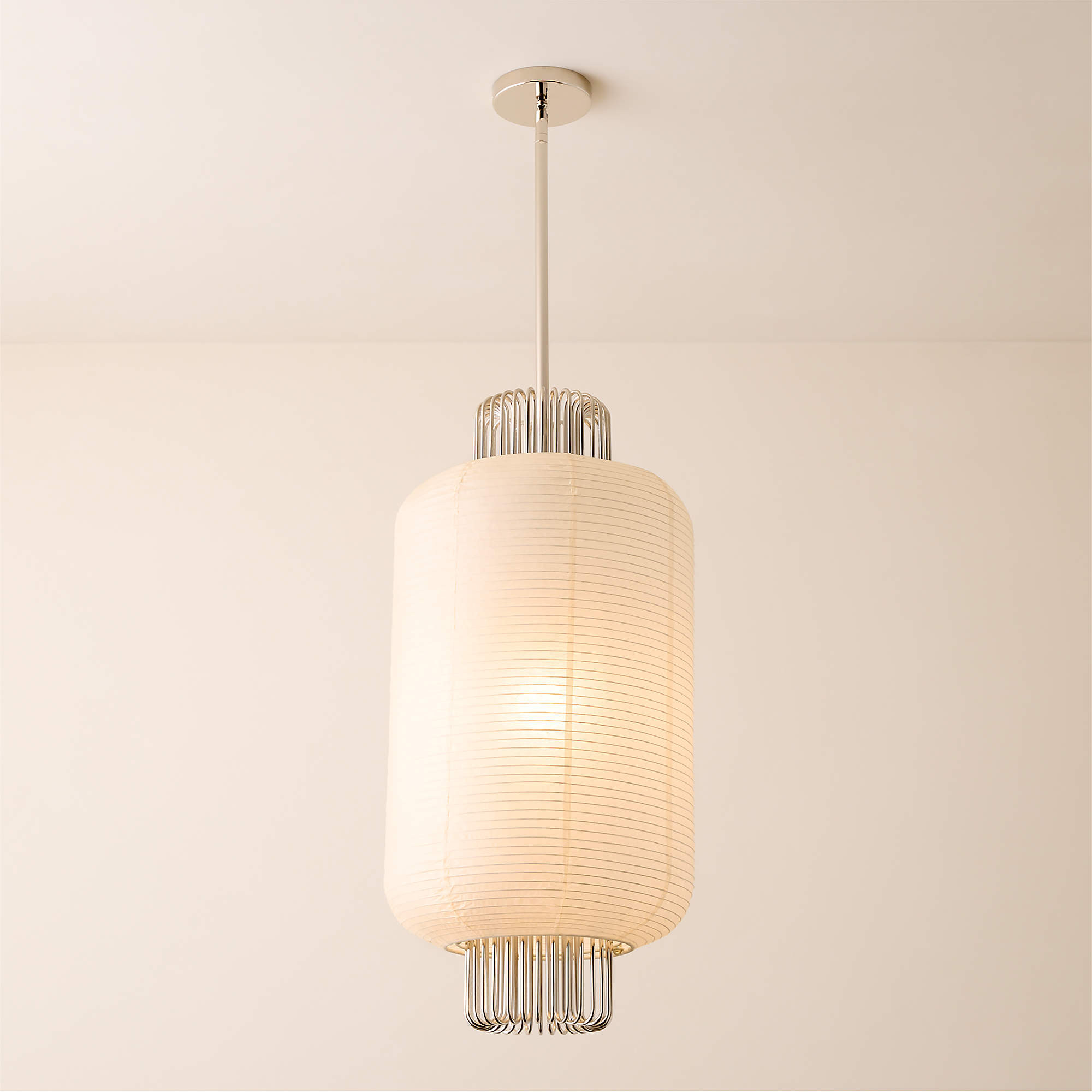 Nagara Rice Paper Pendant Light by Kravitz Design | CB2 | CB2