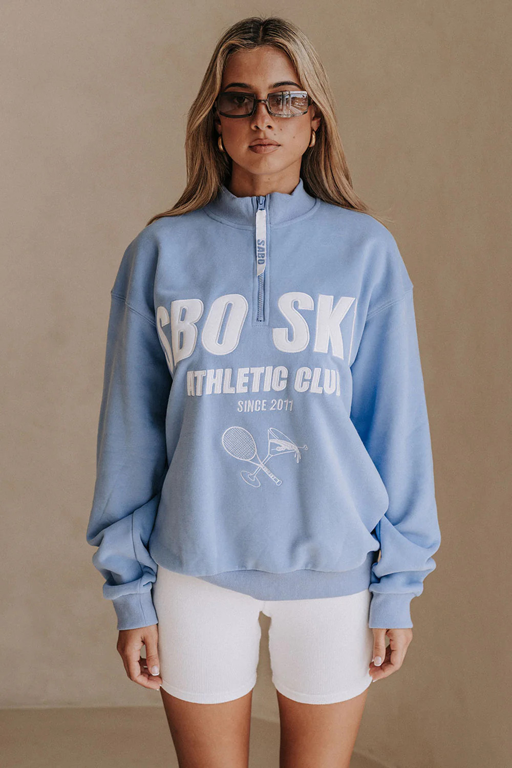 Sky Blue Fleece Oversized Vintage Bleeker Street Sweater | Sabo Skirt AU