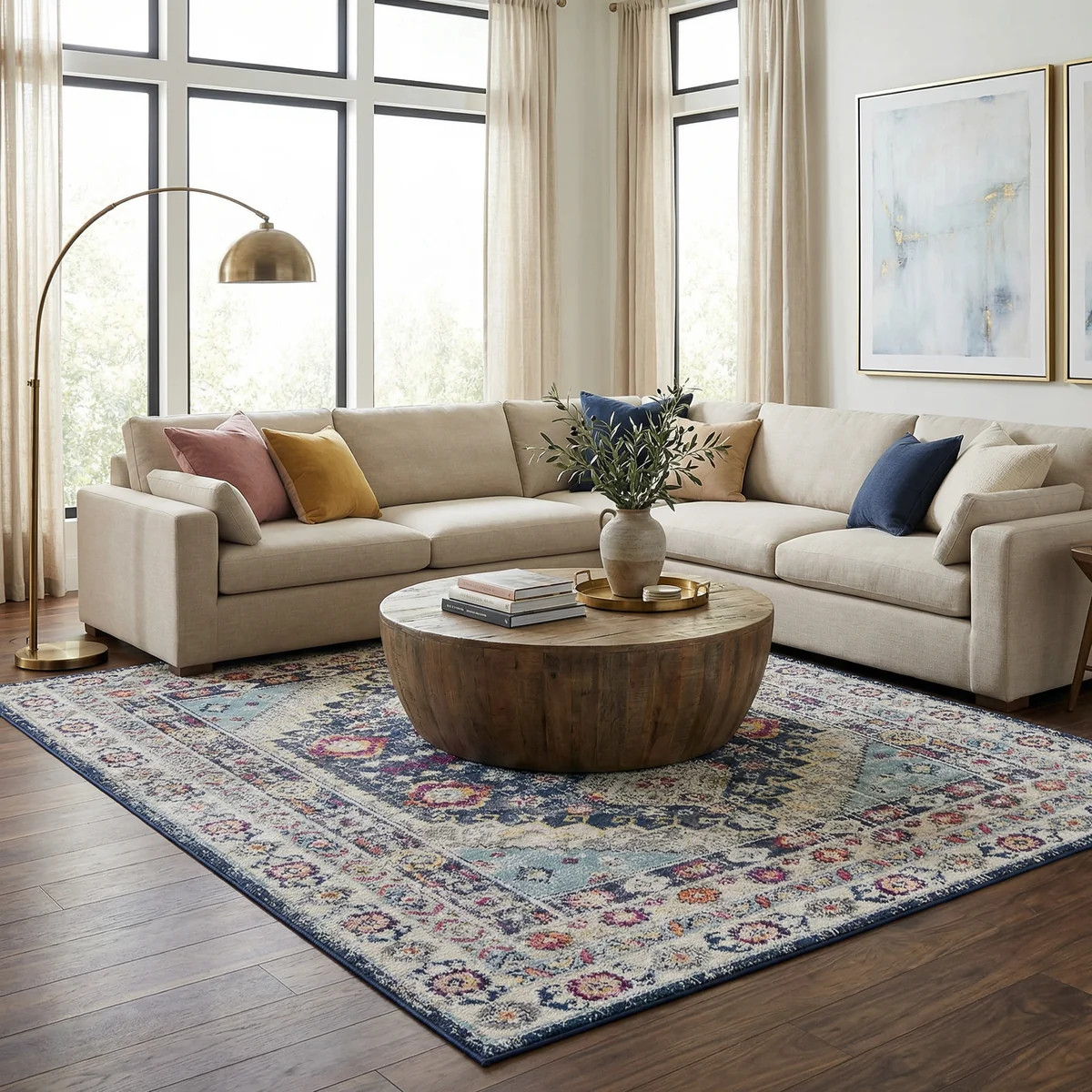 Tigrim 2307 Navy Rug - Clearance | Boutique Rugs