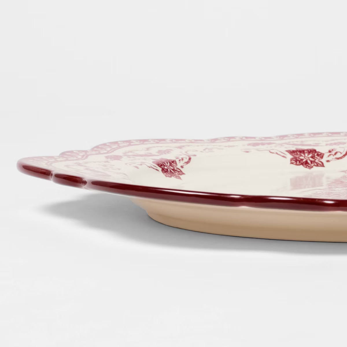 Stoneware Serve Platter Red Pattern - Threshold™ designed with Studio McGee | Target