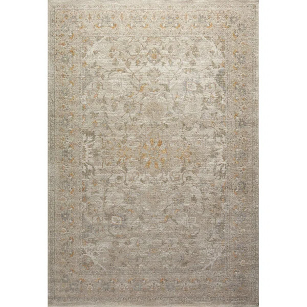 Rosemarie Floral Ivory/Natural Area Rug | Wayfair North America