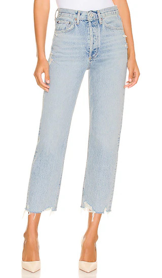 90's Crop Jeans in Nerve | Revolve Clothing (Global)