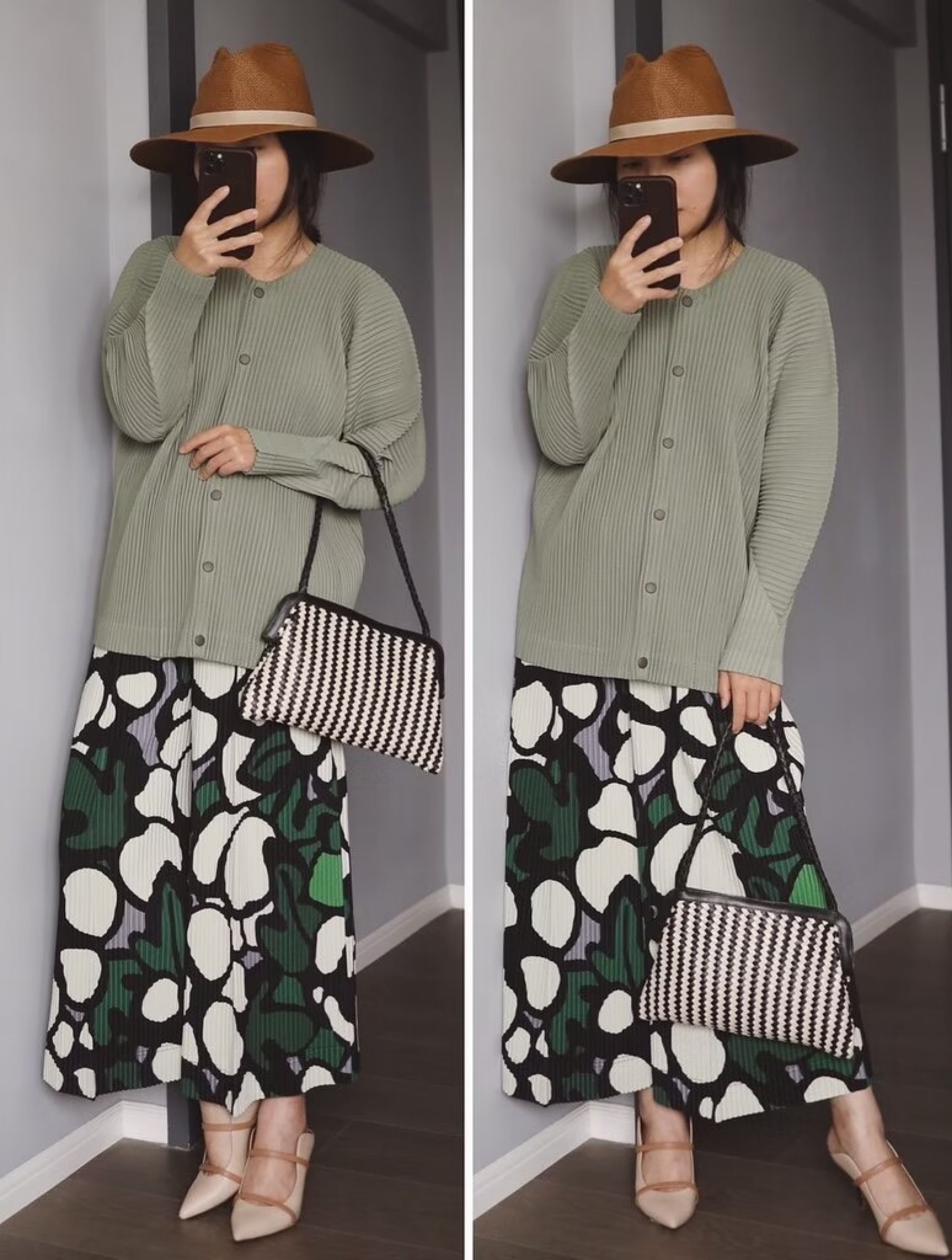 ♥  HOMME PLISSÉ ISSEY MIYAKE Green Pleated Cardigan，三宅男款的淺淺綠色外套我穿2號，這個綠色真的很美，滿莫藍迪色調，穿起來很立體。

♥  HOMME PLISSÉ ISSEY MIYAKE Off-White Printed Trousers，褲子同上，穿2號。
#LTKtaiwan #LTKasia 

#LTKfit #LTKstyletip