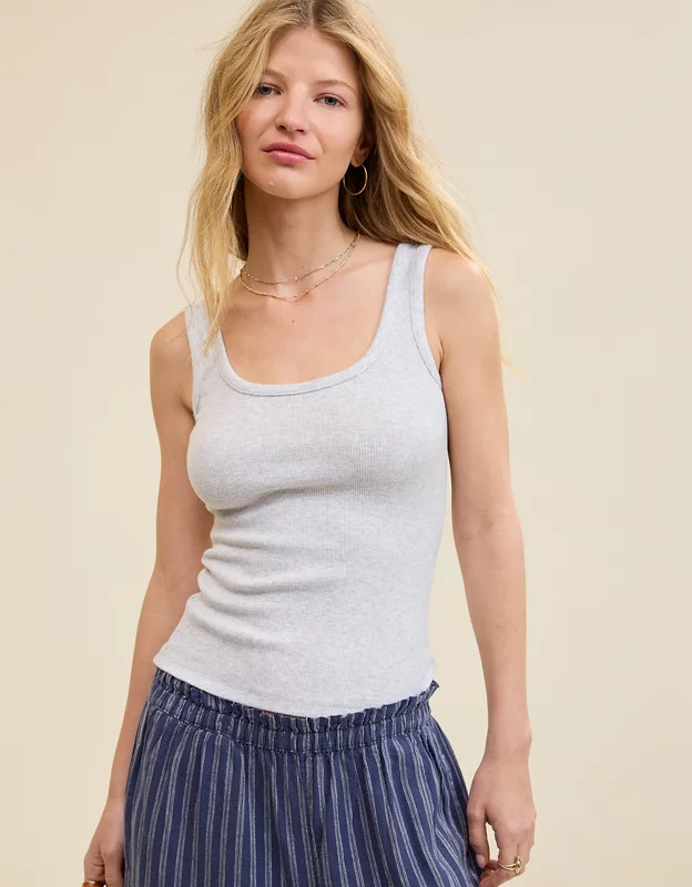 Aerie Double Scoop Neck Tank Top | Aerie