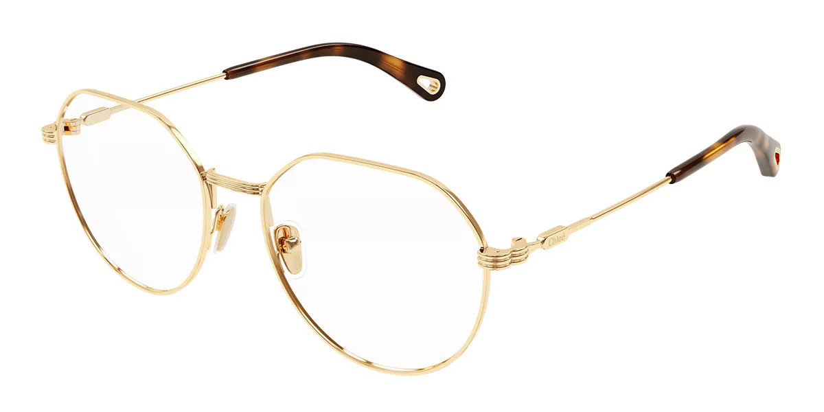 Chloé CH0180O 001 Women's Eyeglasses Gold Size 50 (Frame Only) - Blue Light Block Available | SmartBuyGlasses Global