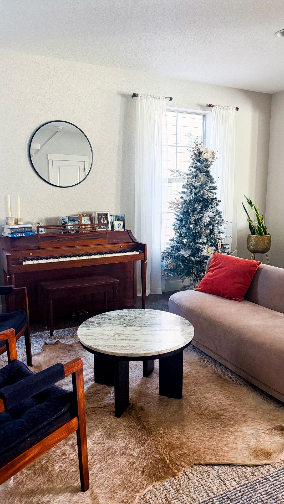 This is your reminder to be patient, the room will eventually come together! I searched years for a coffee table in this space and finally found it. The Maderno Round Gray Marble Top and Black Wood Coffee Table from World Market is on sale now!

#LTKSeasonal #LTKSaleAlert #LTKHome