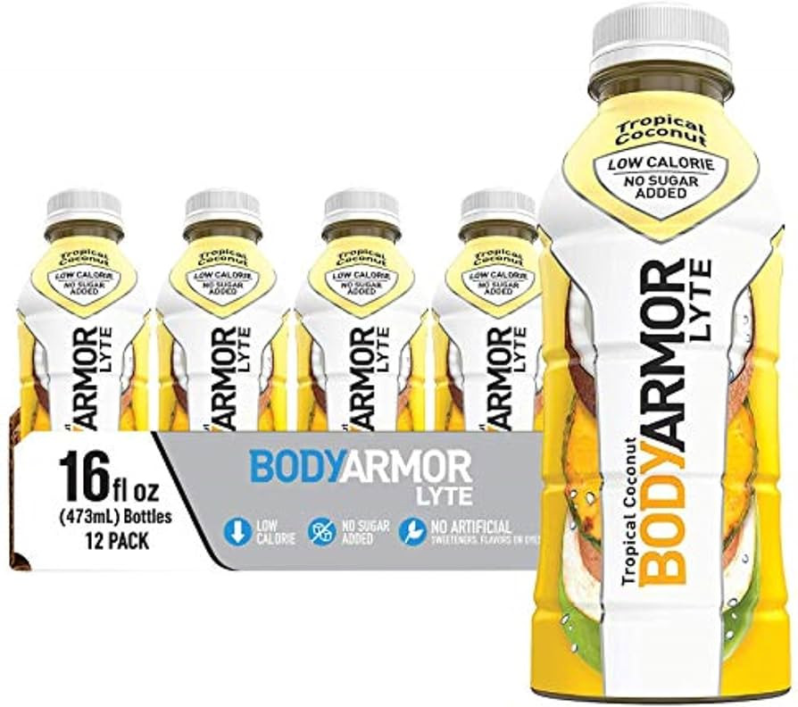 BODYARMOR LYTE Sports Drink Low-Calorie Sports Beverage, Tropical Coconut, Coconut Water Hydratio... | Amazon (US)