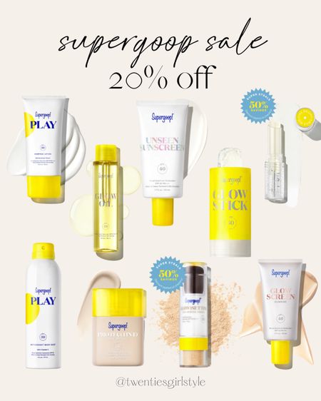 SUPERGOOP sale 20% off 🙌🏻🙌🏻

Beauty, skincare, sunscreen 

#LTKBeauty #LTKSaleAlert #LTKStyleTip