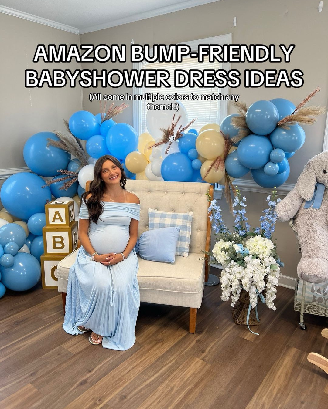 Amazon bump-friendly baby shower dress ideas. I got all of these dresses in my pre pregnancy size small and they fit great at 35 weeks! All come in multiple color options to fit any theme I just got what went with mine specifically 💙

#LTKBump