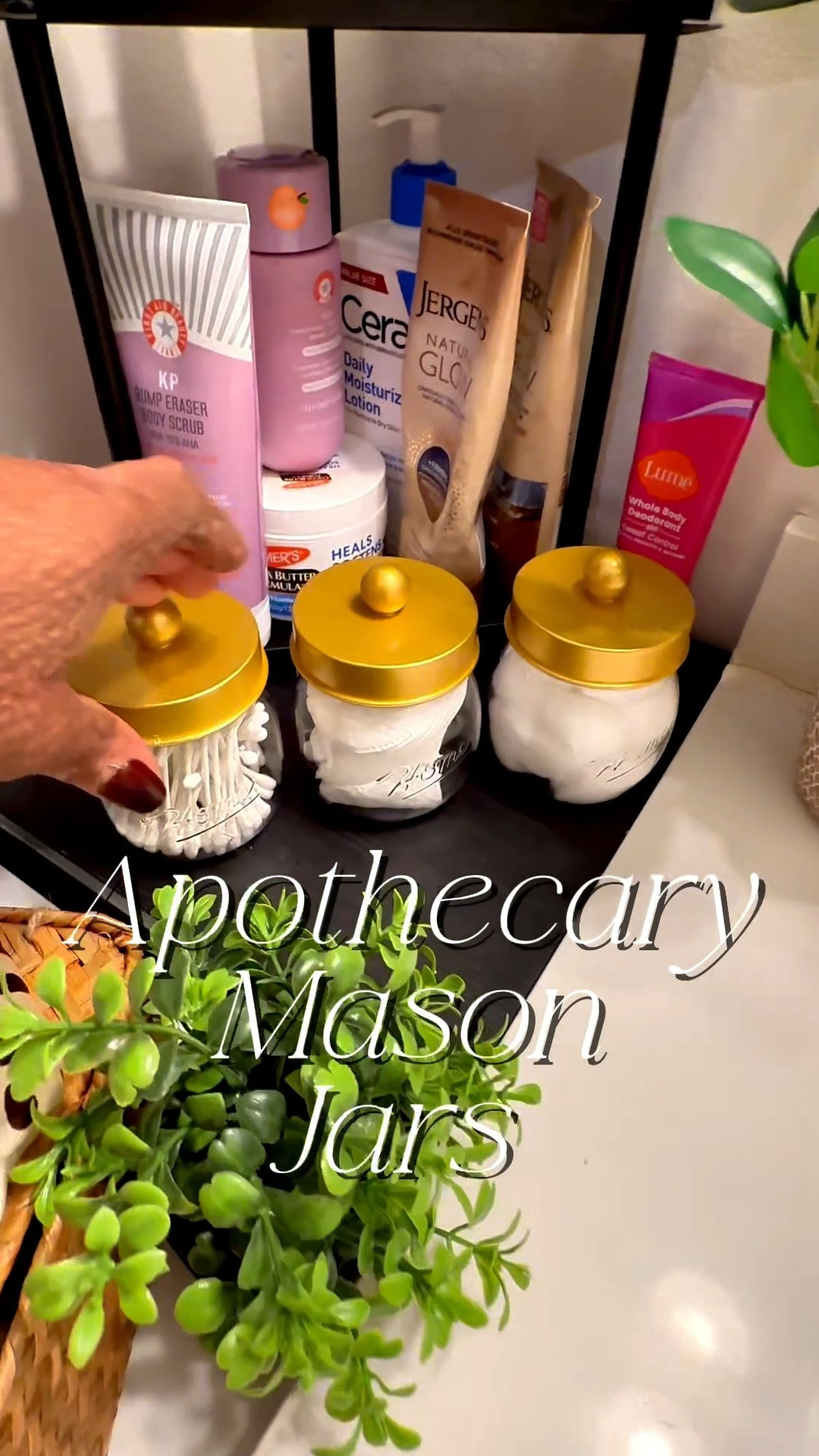 Apothecary mason jars for the bathroom.✨

These are cute and they have Home written on them. I love the gold top and they’re lightweight because they are plastic. 

Must have Q-tips for doing makeup !

#LTKBeauty #LTKHome #LTKOver40