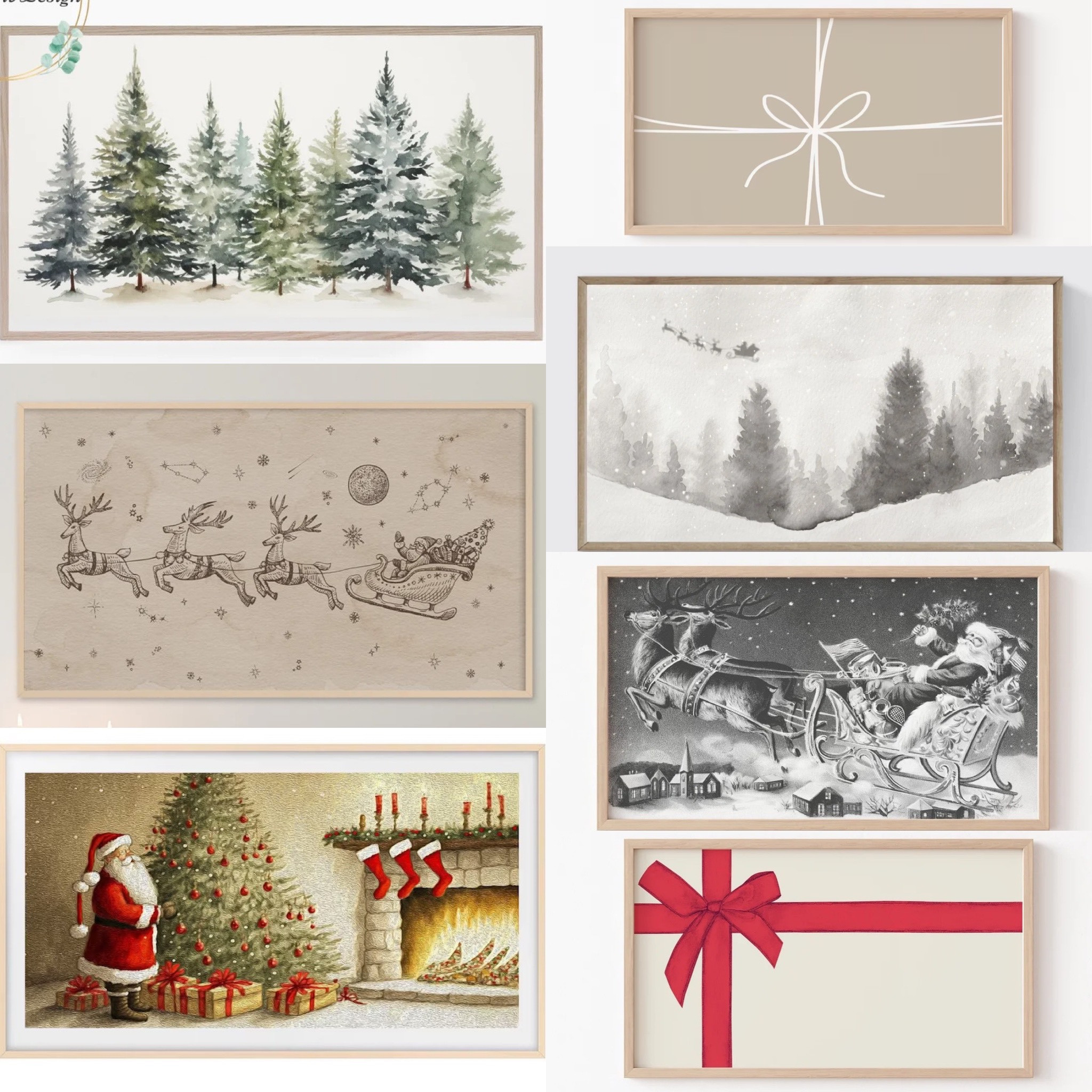 Frame tv Christmas artwork! Super cheap and can use every year! 

#LTKHoliday #LTKHolidaySale #LTKSeasonal